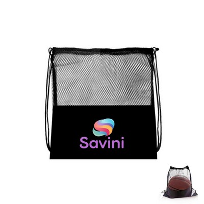 Translucent Mesh Drawstring Backpacks