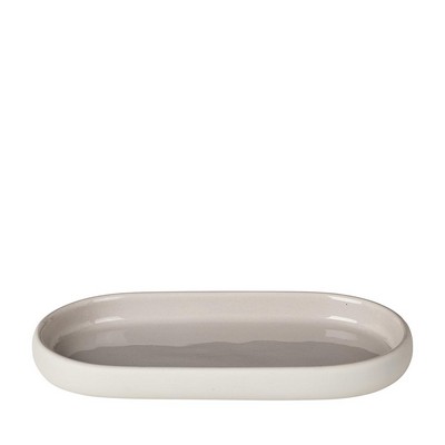 blomus Sono Moonbeam White Oval Tray