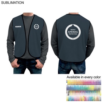Domestic Made VOLUNTEER Poplin Vest, Fully Sublimated Front And Back, Available in Every Color