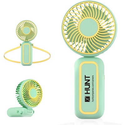 Handheld Fan, Handheld Fan, Pocket Fan with Foldable Design for Desktop , Neck Fan
