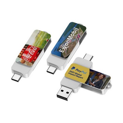 Billboard Full Color Swivel Drive with OTG USB-C (8 GB)