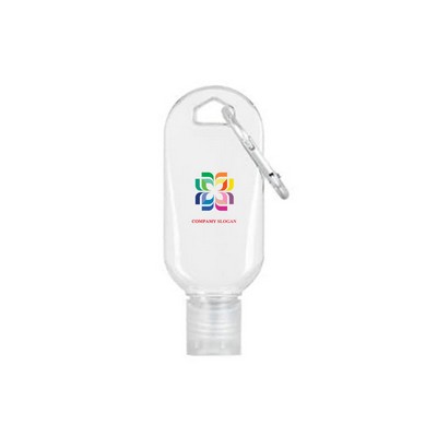 1oz Hand Sanitizer with Carabiner Bottle