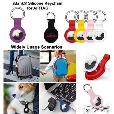 iBank ® AirTag-Compatible Silicone Keychain