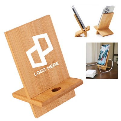 Bamboo Mobile Phone Holder Stand