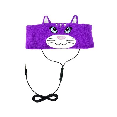 Contixo H1 Adjustable Fleece Headband Headphones Cat