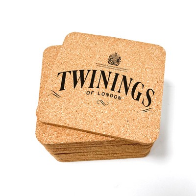 5MM Screen Printed Square Cork Coaster (4" x 4")