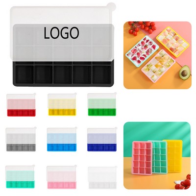 15 Square Silicone Ice Cube Trays