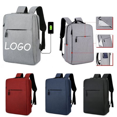Unisex Travel Laptop Backpack with USB Charging Port