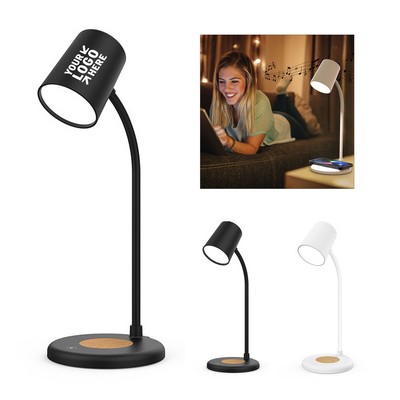 3" 1 Bluetooth Speaker Wireless Charger Desk Lamp