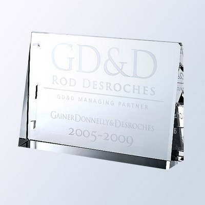 Crystal Horizontal Plaque - 4" x 6" x 1-1/8"