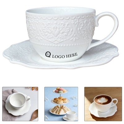 7 Oz Ceramic Coffee Cup And Saucer Sets