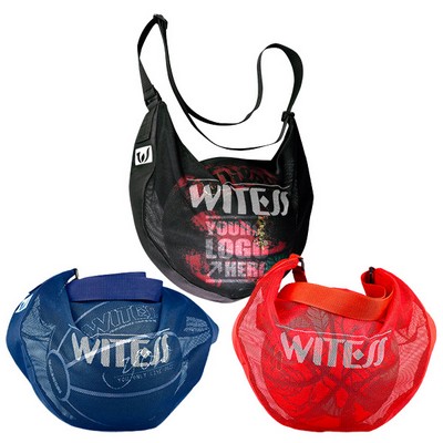 Single Shoulder Cross Mesh Bag Basketball Bag