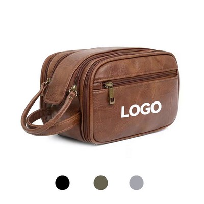 Mens Executive Leather Dopp Kit