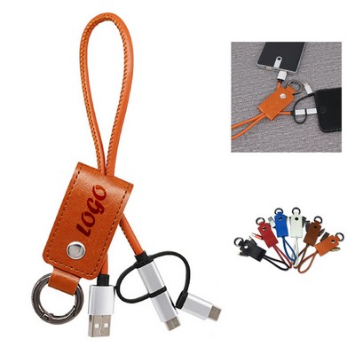 Fast Charging Type-C USB Cable Keychain Holder