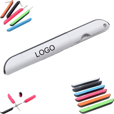 Multi-Function Scissor Ruler Ballpoint Pen Promo Gift