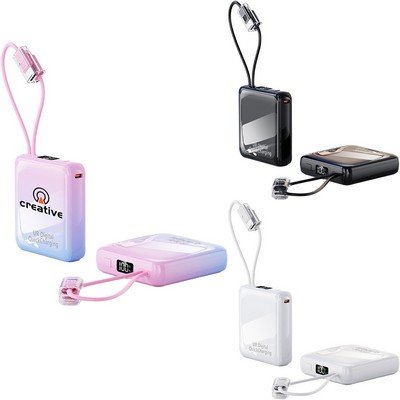 10000mAh Built-in Cable Portable Power Bank