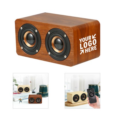 Rectangular Wooden Bluetooth Speaker