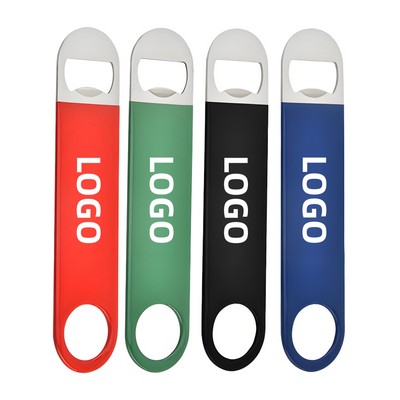 Straight Plate Shaped Stainless Steel Plastic Bottle Opener