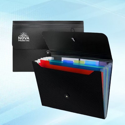 Seven-Pocket Expanding File Folder with Labels for Easy and Organized Document Storage