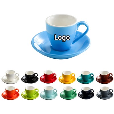 2.7Oz Coffee Cup And Saucer Set