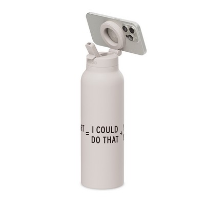 RINGO Pro Water Bottle with Magnetic Booster Ring - 32 Oz. - Ivory
