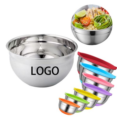 Stainless Steel Mixing Salad Bowl With Lid