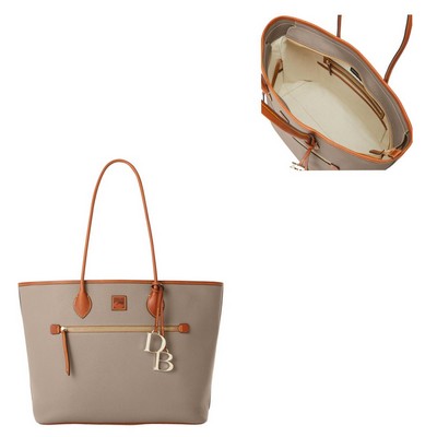 Dooney & Bourke Taupe Brown Pebble Grain Large Tote Bag