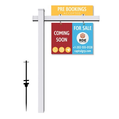 24"x30" Real Estate Signs Post Kit with Rider