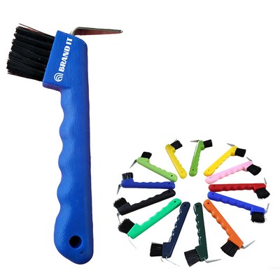 PP Horseshoe Hoof Pick W/ Brush