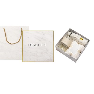 Business Gift Set: Glass Tumbler, Towel & Umbrella