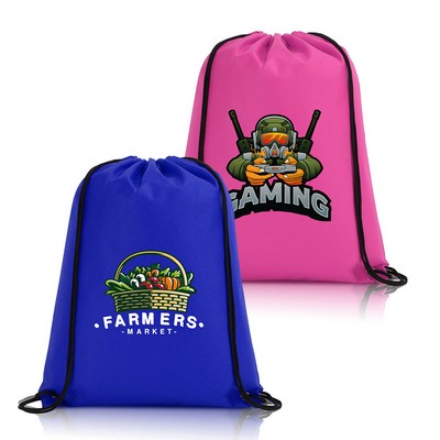 Non Woven Drawstring Cinch Backpack 14" X 17"