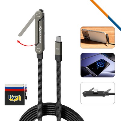 ZapEase 240W Phone Stand Fast Charging Data Transfer Cable