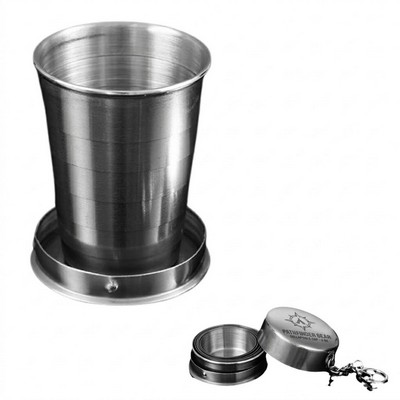 140ml Stainless Steel Collapsible Keychain Cup
