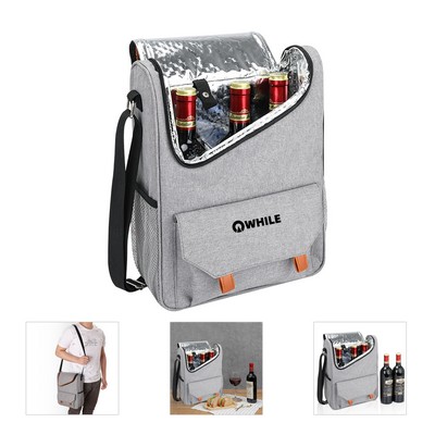Custom Portable Three Bottles Red Wine Cooler Insulated Bag