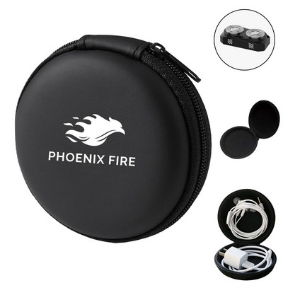 EVA Round Storage Bag Organizer with Zipper Closure