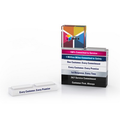 Stackable Award White Acrylic Wide Bar