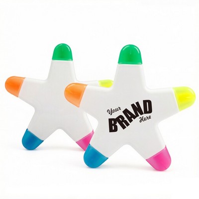 5-In-1 Slim Star Shaped Multicolor Highlighter