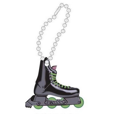 Roller Blades Promotional Key Chain w/ Black Back (6 Square Inch)