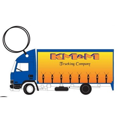 Commercial Truck Executive Keychain w/Mirrored Back (4 Square Inch)