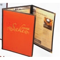Chelsea Piers Triple Panel Continuous/3 View Menu Jacket (Holds 5 1/2"x8 1/2" Inserts)