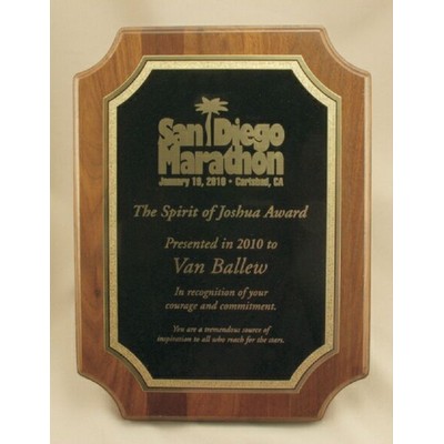 Wood Plaque w/ Notched Corner (9"x12")