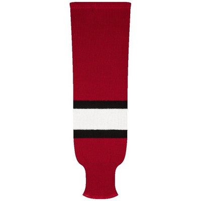 Carolina Pro Series Red Away Socks w/Black & White Stripes