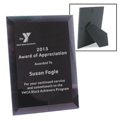 5"x7" Black Glass Plaque