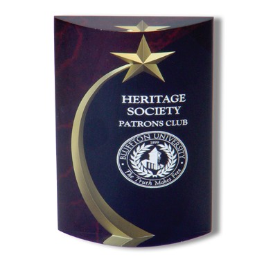 6.75" RED MARBLE TROPHY( engraved )