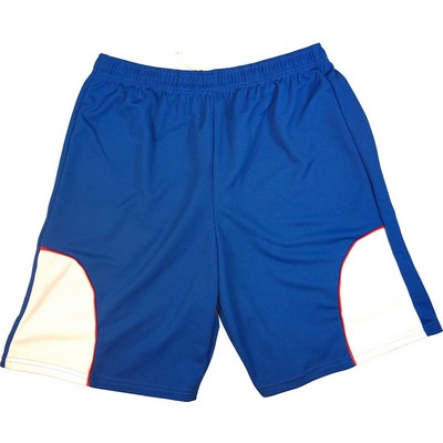 Adult Dazzle 9" Inseam Athletic Short w/Contrast Piping & Front Insert