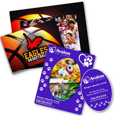 Photo Frame Magnet w/Round Corners & Oval Cutout Magnet - 3.5" x 4.5" - 30 mil - Outdoor Safe