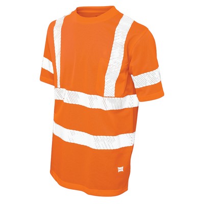 Tough Duck Short Sleeve Safety T-Shirt with Segmented Stripes