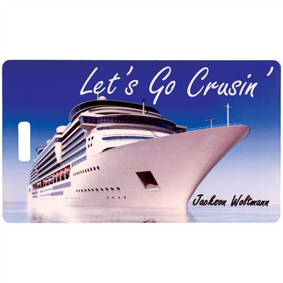 4.25X2.5" - Rectangle - Frp Gloss Bag Tag - Strap Not Included