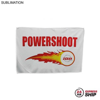 24 Hr Express Ship -Microfiber Moisture Wicking, Cooling, Sports, White Towel, Sublimated, (12"x18")
