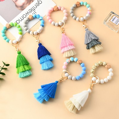 Silicone Beads Keychain